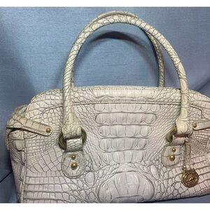 Brahmin Medium Ivory Satchel Bag